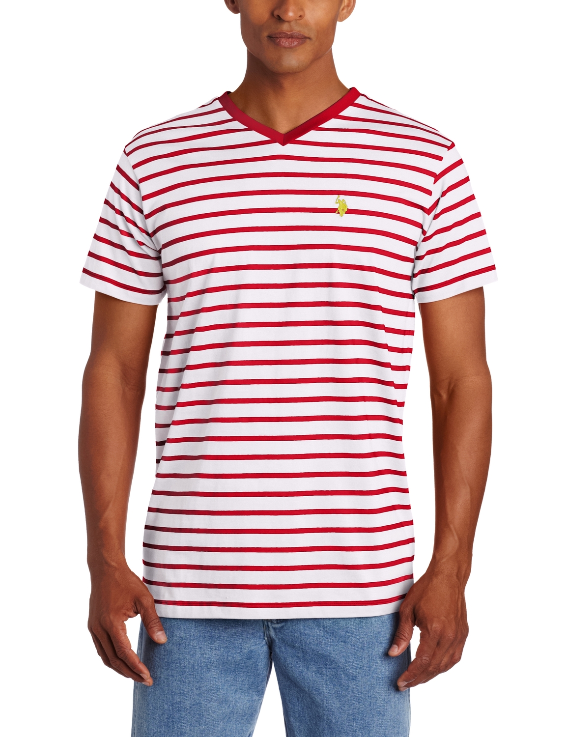 U.S. Polo Assn. Men's Short-Sleeve Narrow Striped T-Shirt
